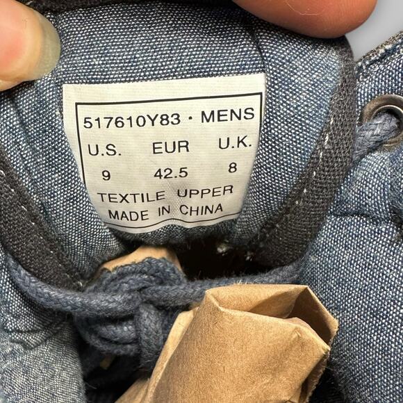 Levi’s Strauss & Co. Men’s Denim & Leather Lace-Up Boots - Size 9 main image 5